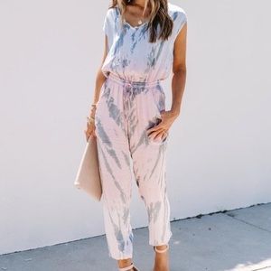 Vici Tie Dye Silky Jumpsuit